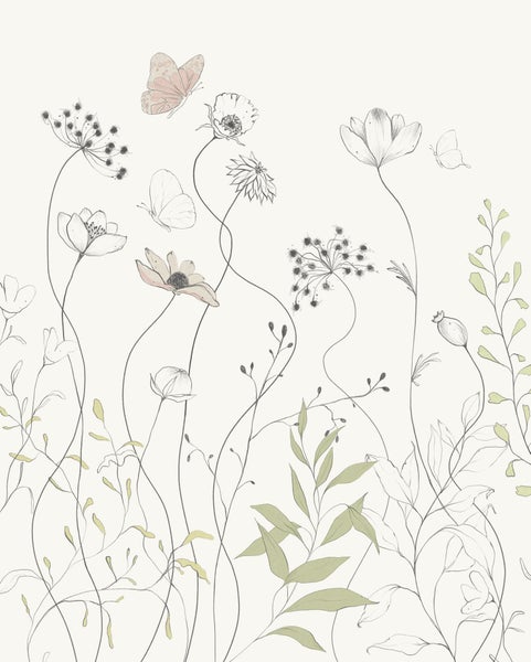 Blumen- und Schmetterlingsmuster