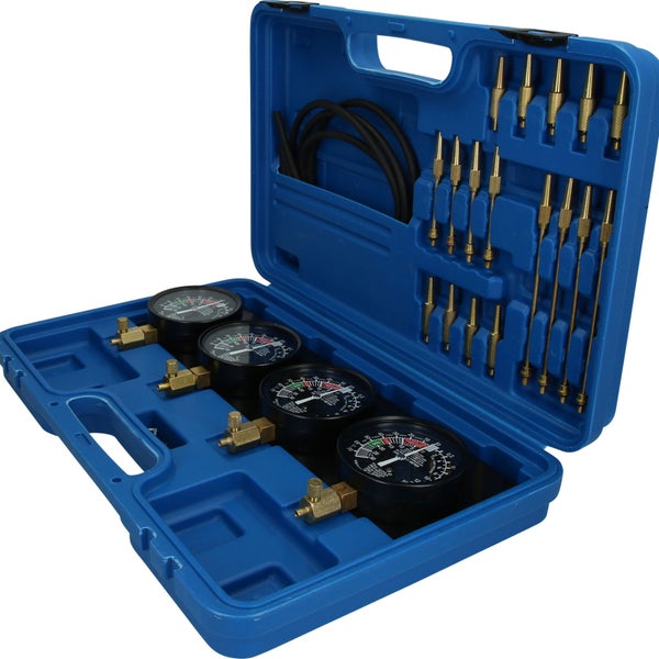 BRILLIANT TOOLS Synchron-Vergaser-Testgerät mit 4 Synchronuhren 26tlg. - BT581200