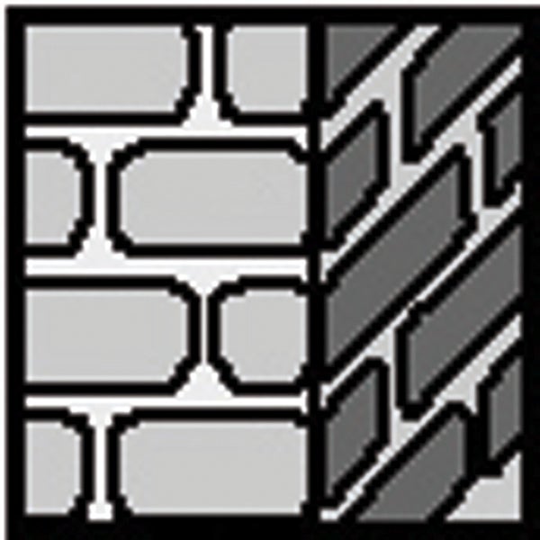 Symbol für Mauerwerk und Wärmedämmung