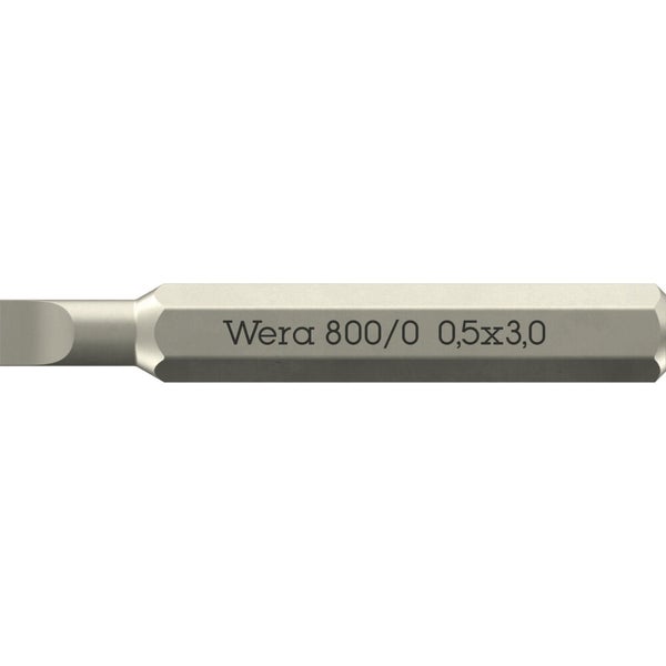 Wera 800/0 Schlitzschrauber-Bit, Größe 0,5x3,0