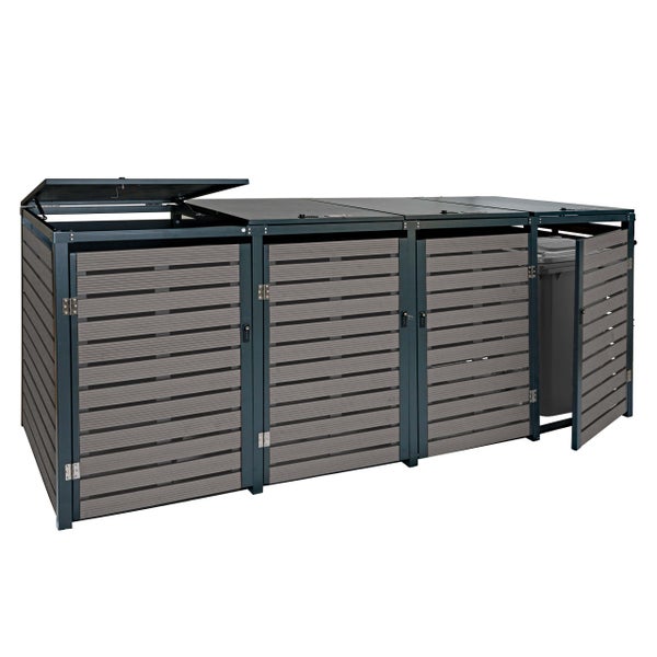 Mülltonnenbox für drei Abfallbehälter