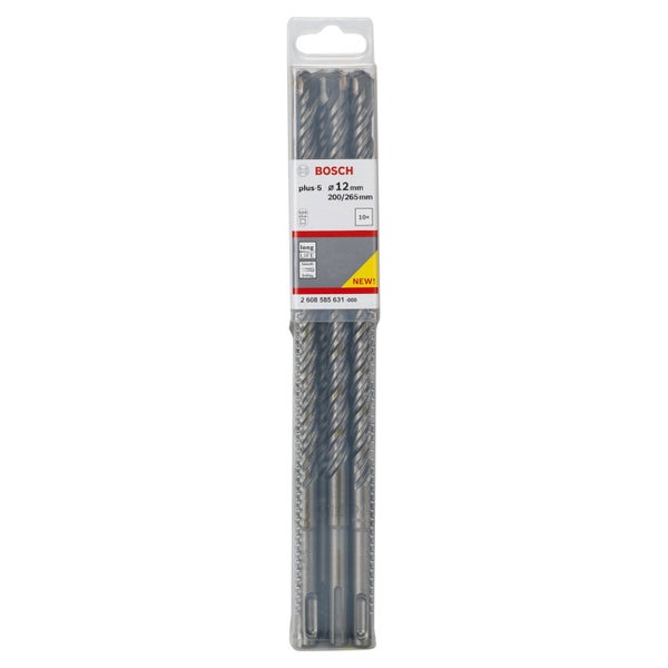 Bosch 10x Hammerbohrer SDS plus-5 12 x 200 x 265 mm - 2608585631