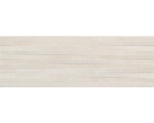 Steingut Wandfliese Terranova Structure White 29,8x89,8cm rektifiziert
