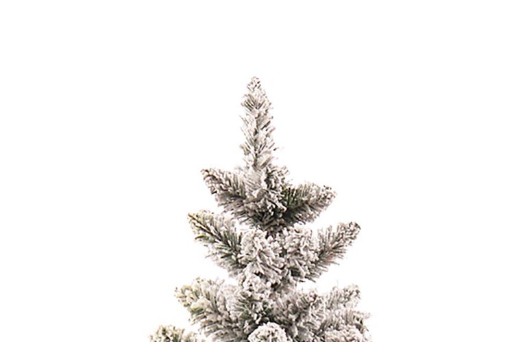 LAALU Künstlicher Weihnachtsbaum mit Schnee DELUXE Viola in Blumentopf 45cm