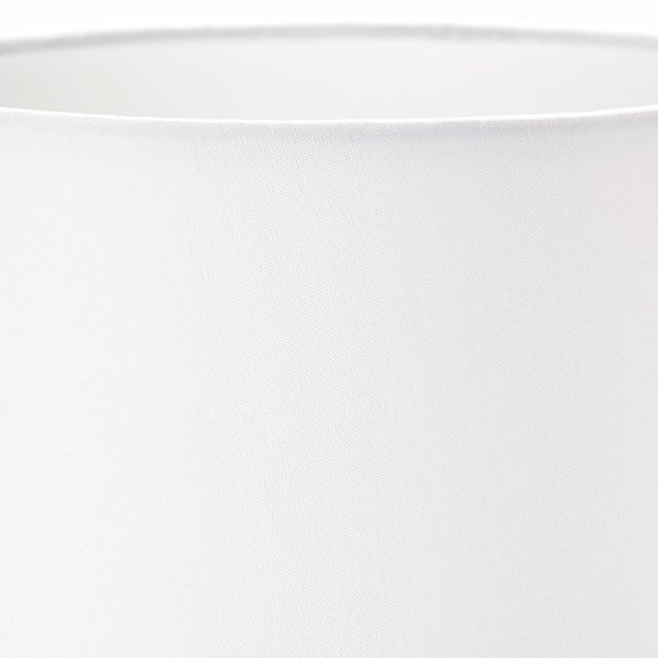 Lampenschirm Stoff, (24 x 18 cm), für Fassung E27 rund, Ersatzschirm für Tischlampe, konisch, Weiß