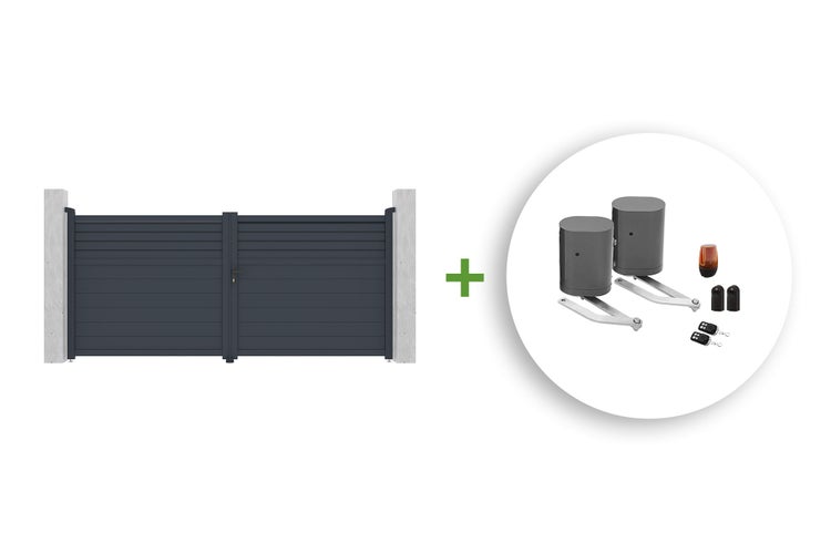 Elektrisches Flügeltor 3,5 m CARPATIA 350B160 + BUNKER B500 Motorisierung
