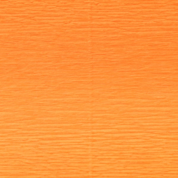 Orangefarbenes Krepppapier mit charakteristischer Struktur.