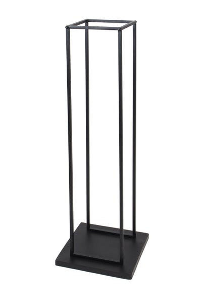 FRANK FLECHTWAREN | Kaminholzständer Modern, METALL, 33 x 33 x 115 cm, einfache Selbstmontage