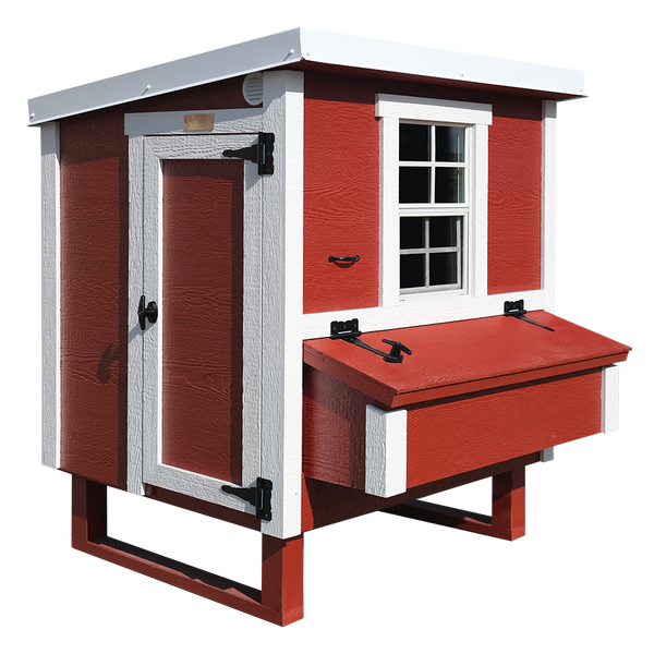 Hühnerstall Mitte EZ Chicken Home  1,68 m²  127 x 133 x 158 cm Rot hergestellt in EU