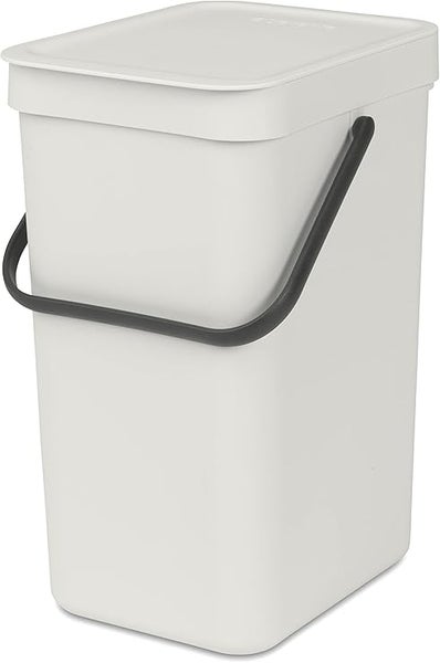 Brabantia Abfallsammler Mit Stay Open Deckel 12 Liter HxBxT 35 x 20 x 24,9 cm Kunststoff Hellgrau