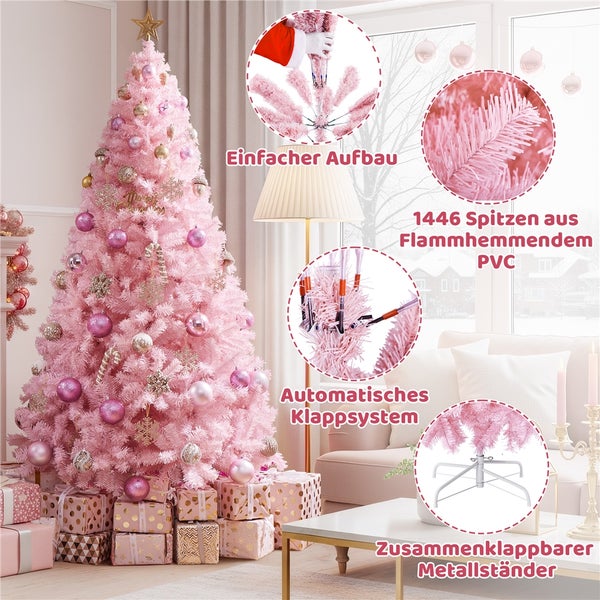 Yaheetech 183cm künstliche Weihnachtsbaum , Rosa