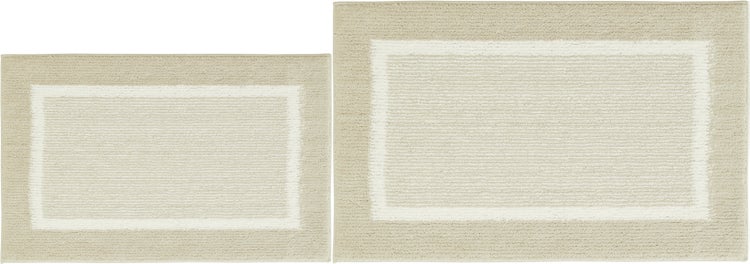 Badematten Set Maui bestehend aus zwei Badematten 40 x 60 cm und 50 x 80 cm in Beige