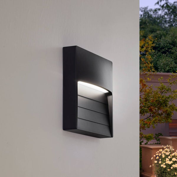 Lindby LED Wandleuchte außen Elissa (Modern) in Schwarz (1 flammig, ) - Außenwandleuchten Wandlampe Led Außenlampe Outdoor für Außenwand/Hauswand Haus Terrasse &