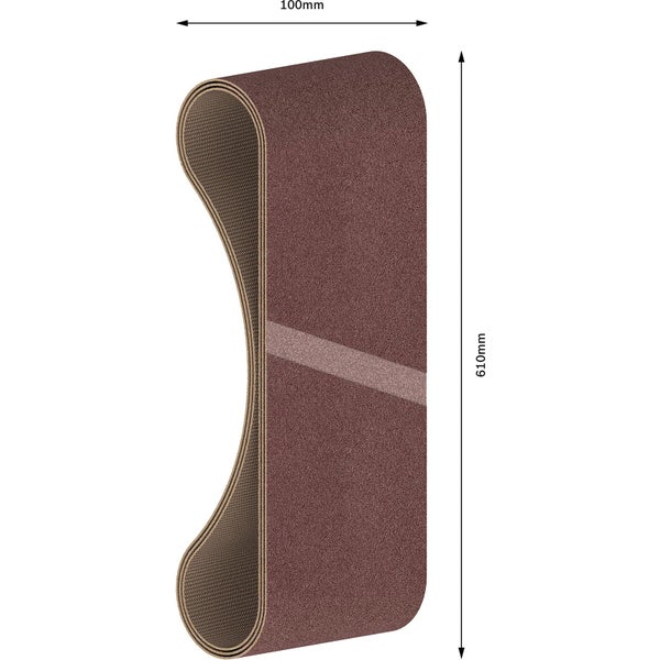 Schleifband mit den Maßen 100 mm x 610 mm