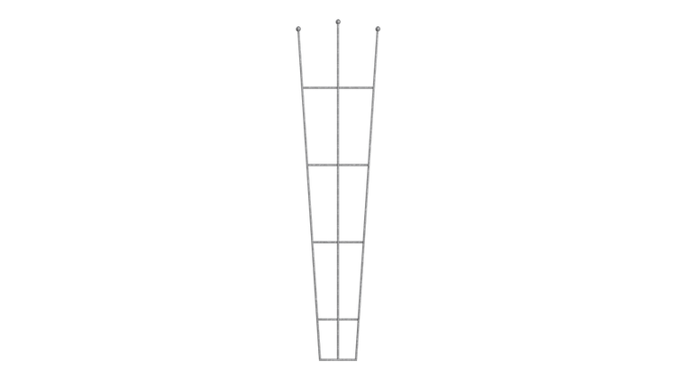 Rankgitter Bari Metall  170 cm gefächerte Form feuerverzinkt
