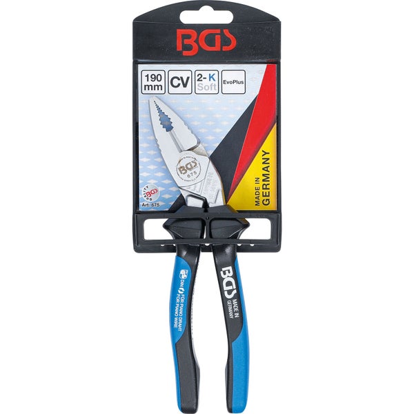 BGS Kraft-Kombizange mit Schneide EvoPlus 190 mm - 675