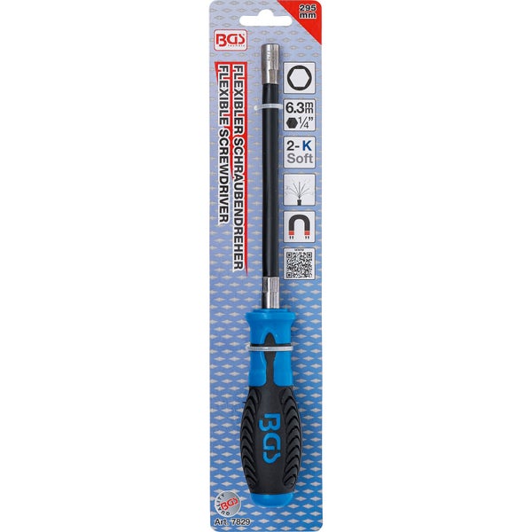 BGS Bit-Schraubendreher für Bits mit flexiblem Schaft Abtrieb Innensechskant 6,3 mm (1/4) - 7829