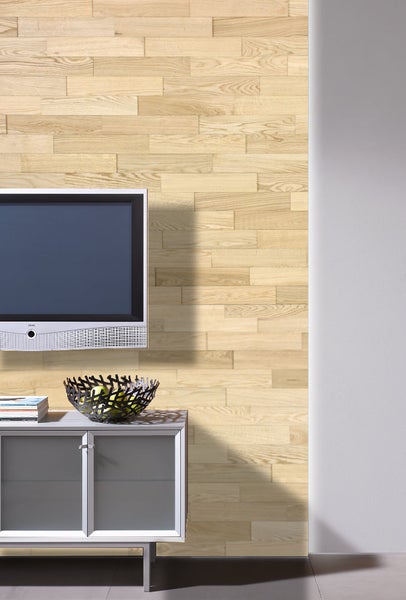 wodewa Wandverkleidung Holz 3D Optik Eiche Natur, natur, 400 1m² Wandpaneele Moderne Wanddekoration Holzverkleidung Holzwand Wohnzimmer Küche Schlafzimmer