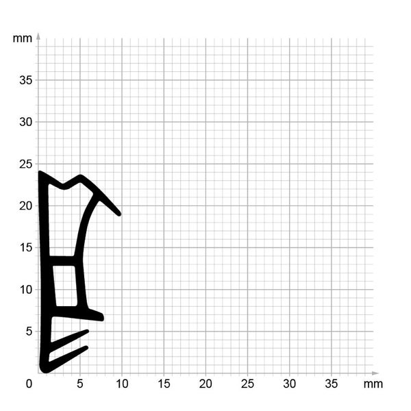 DIWARO. | Flügelfalzdichtung FF060 | braun | 5 Meter