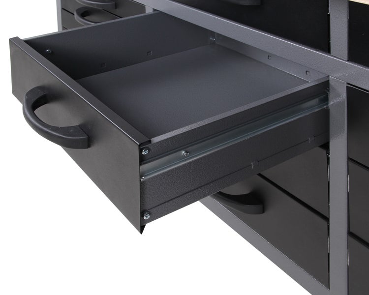 Ondis24 Werkstatt Set Konny 160 cm 3 Schränke, Werkstatteinrichtung, Werkbanke