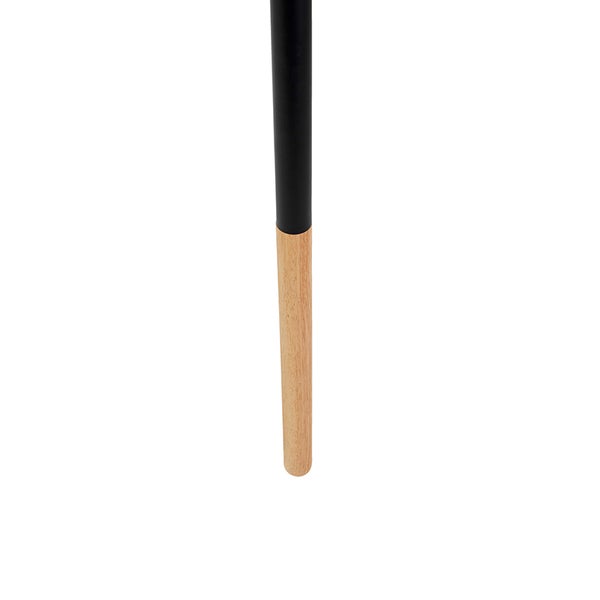 Tischbein aus Metall und Holz in zylindrischer Form