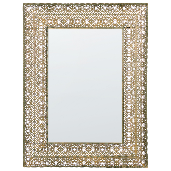Wandspiegel DEHRADUN 69 cm 90 cm Metall Gold