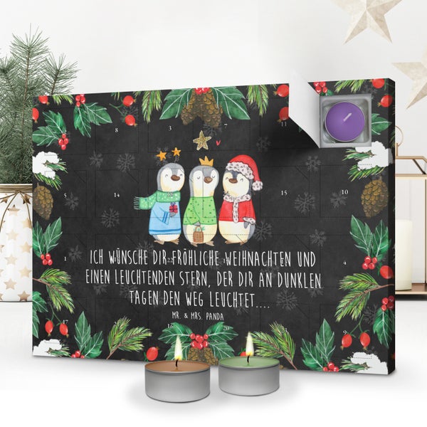 Mr. & Mrs. Panda Duftkerzen Adventskalender Winterzeit Heilige drei Könige - Schwarz