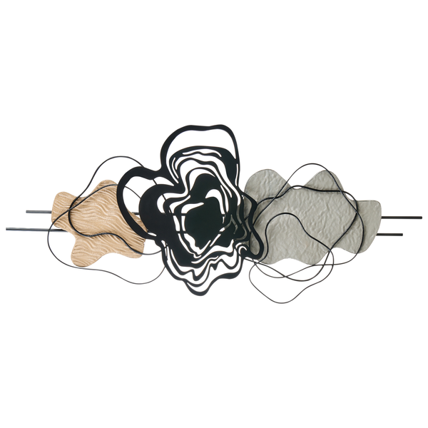 Wanddekoration aus Metall mit abstraktem Design