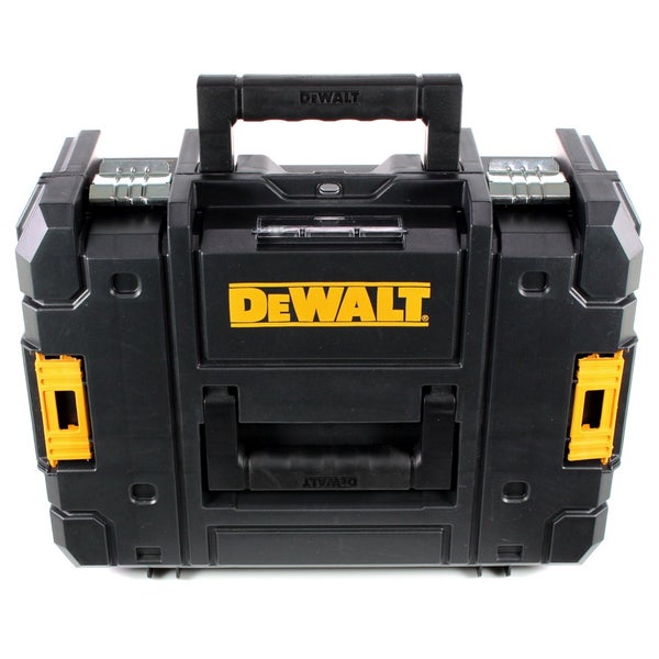 Dewalt TSTAK Werkzeugkoffer aus Kunststoff mit Tragegriff und Metallverschlüssen für die Aufbewahrung von Elektrowerkzeugen