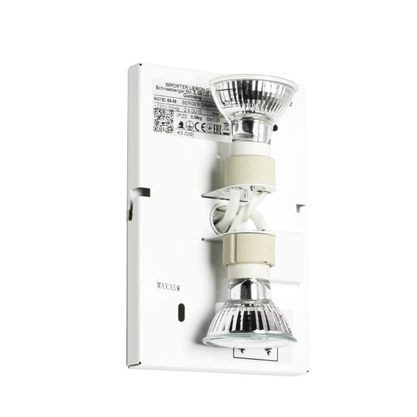 Bergen Graphit Wandleuchte mit zwei GU10 Fassungen