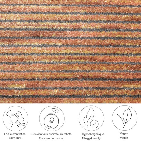 Gewebter Teppich in Kort-Optik Corduletta Rust 80x150 cm