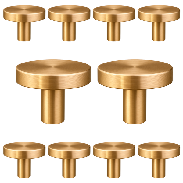 Schrankknopf / Möbelknopf Harbor Gold 10 Stück