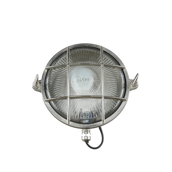 Runde Wandleuchte mit Schutzgitter