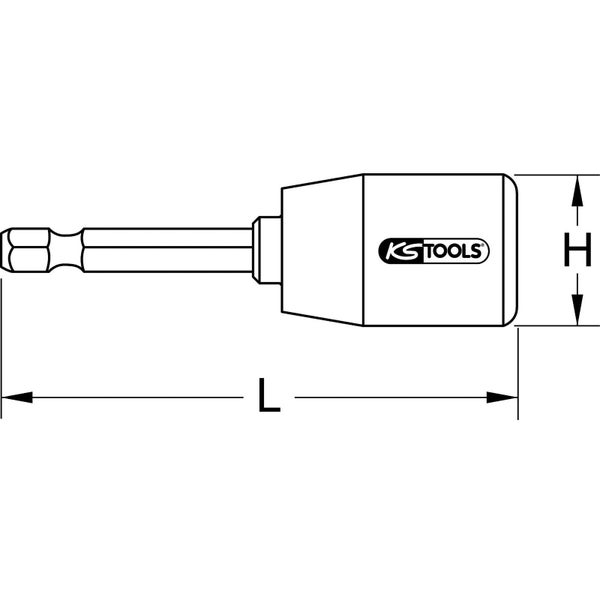 KS TOOLS 1/4 Stockschraubendreher magnetisch M8 - 122.3008