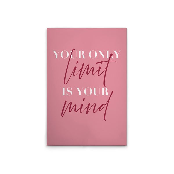 Dekorative Leinwand mit dem Schriftzug Ihre einzige Grenze ist Ihr Verstand