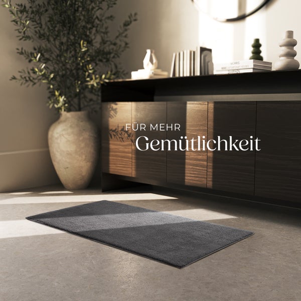 Kurzflorteppich tectake rutschfeste Unterseite verschiedene Größen und Farben 60 x 110 cm