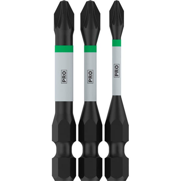 Drei Schrauberbits mit Kreuzschlitz