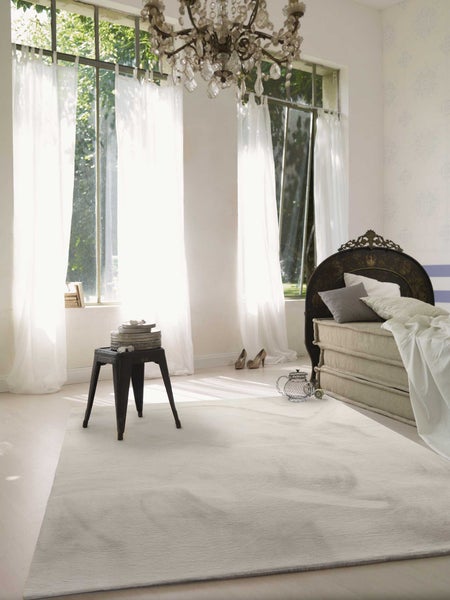 Kunstfell Teppich Creme Beige soft & weich Villa Rosso Homie Living 133x200 cm
