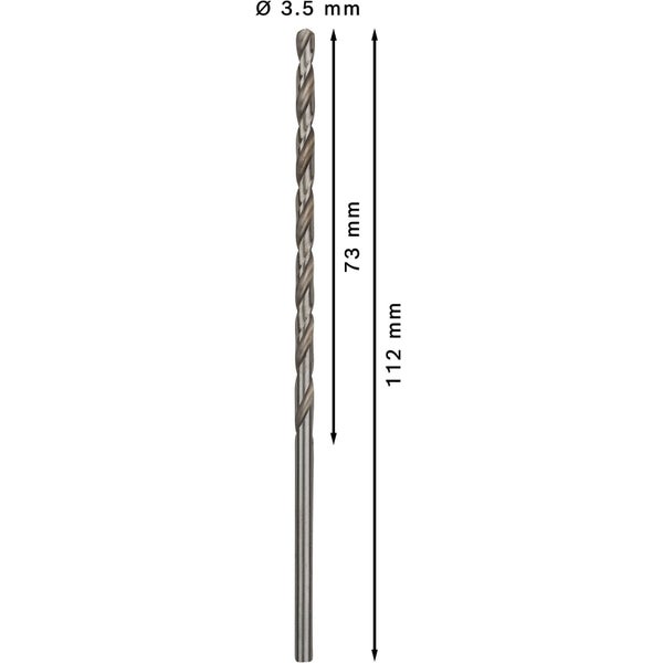 Bosch PRO Metal HSS-G Spiralbohrer 3,5 x 73 x 112 mm - 2608596814