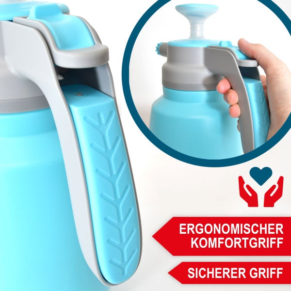 Drucksprüher Pumpsprüher Pflanzensprüher ONBEST 1,5L 2,5 Bar Sprühlanze 200mm Verstellbare Düse Unkrautspritze
