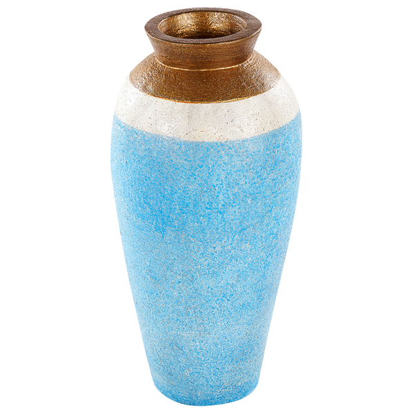 Dekovase PLATEJE Keramik 42 cm Blau