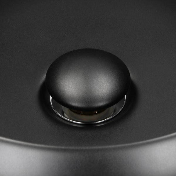 ML-Design Waschbecken aus Keramik in Schwarz matt 59x39,5x20,5 mm, Ovale Aufsatzwaschbecken, Moderne Waschtisch, Waschschale mit Hahnloch und Abflussloch, Waschplatz Handwaschbecken, für Badezimmer