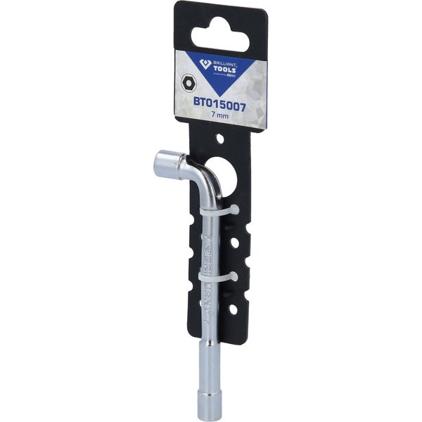 Brilliant Tools Pfeifenkopfschlüssel 7 Millimeter auf Verkaufsverpackung.
