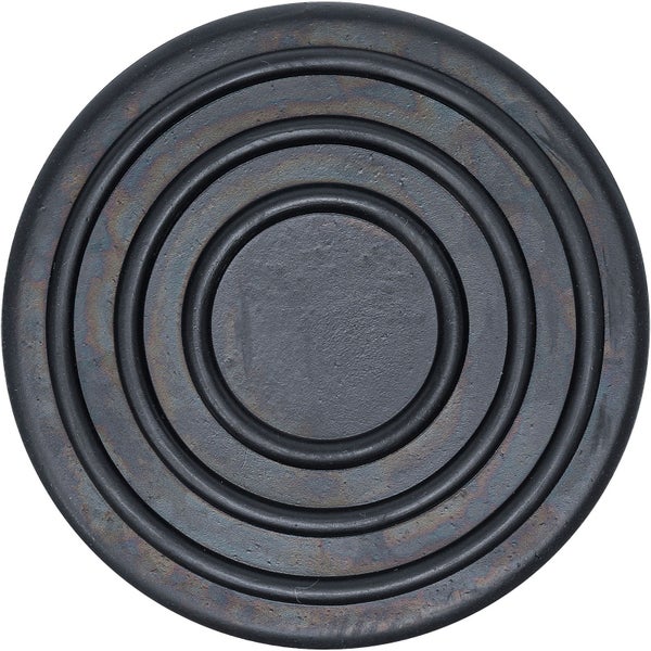 Runder Gummi-Untersetzer mit konzentrischen Rillen