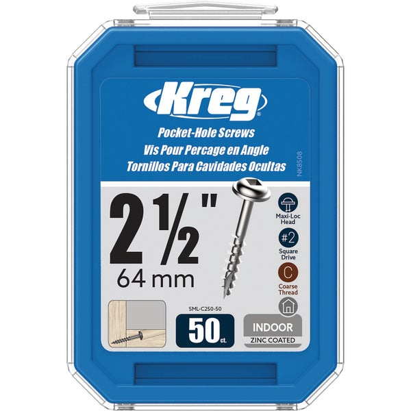 Kreg True-Flex Federkamm Doppelpack aus blauem Kunststoff für Tischkreissägen und Frästische mit schwarzen Feststellschrauben.
