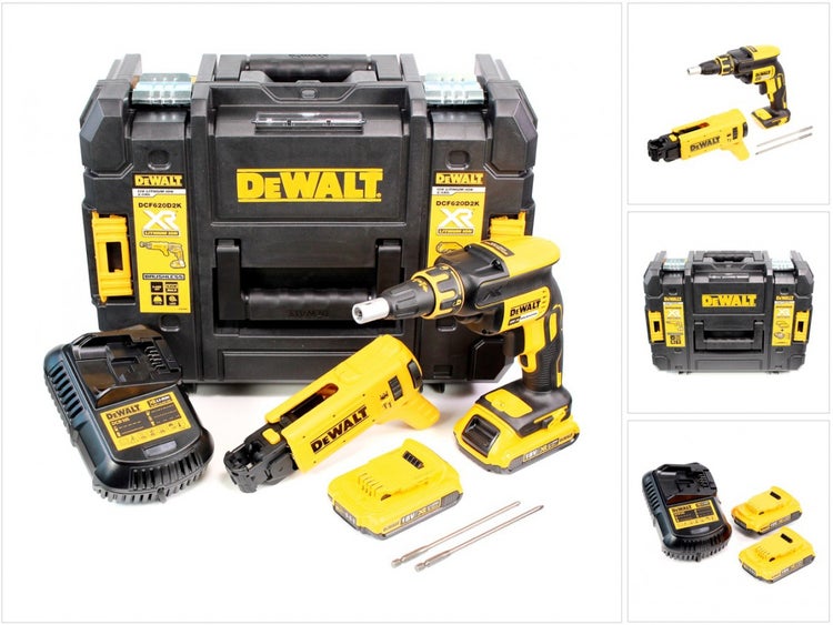 DeWalt Trockenbauschrauber Set mit Transportkoffer, Akku und Ladegerät
