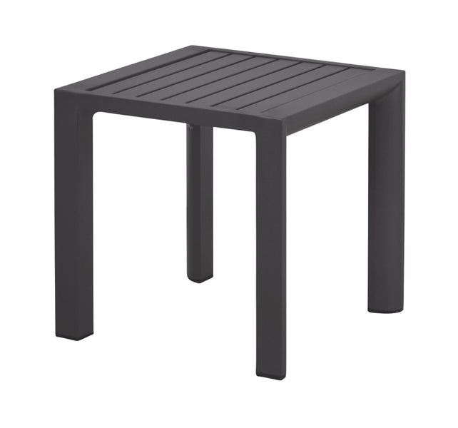 Beistelltisch Aluminium 45 x 45 cm anthrazit modern leicht für Garten Balkon Terrasse