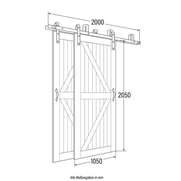 Home Deluxe Schiebetür SOLIA -  205 x 105 cm