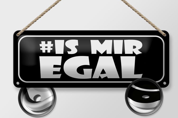 Blechschild Spruch 27x10cm # is mir egal Dekoration
