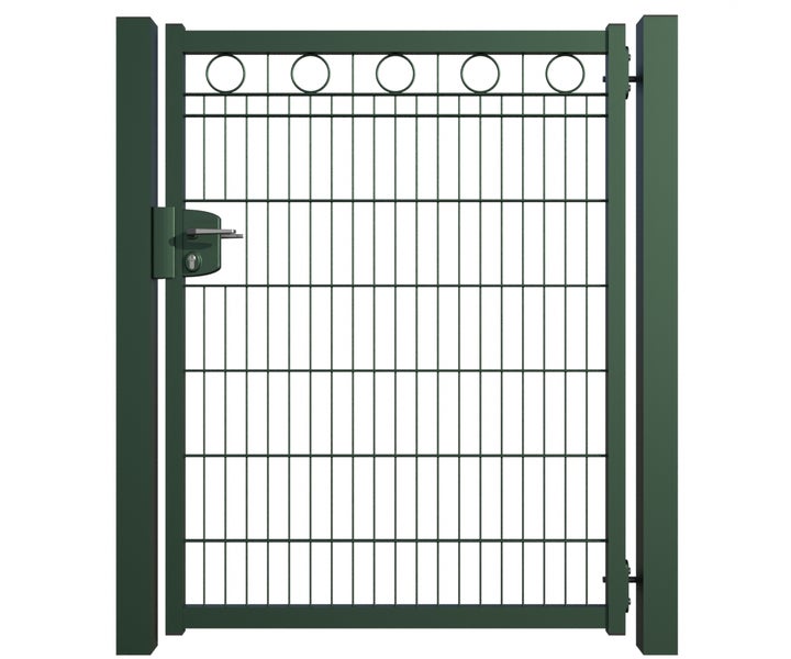 Metallgartentor mit Schloss und Gitter